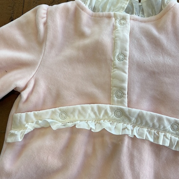 Janie and jack pink velour rosette romper nwt - Picture 7 of 9